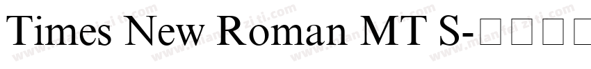 Times New Roman MT S字体转换